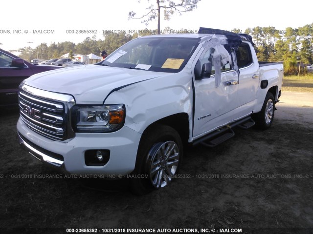 1GTG6DEN5K1110239 - 2019 GMC CANYON SLT WHITE photo 2