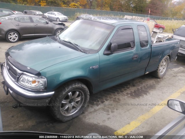 1FTDX1728VNA32232 - 1997 FORD F150 GREEN photo 2