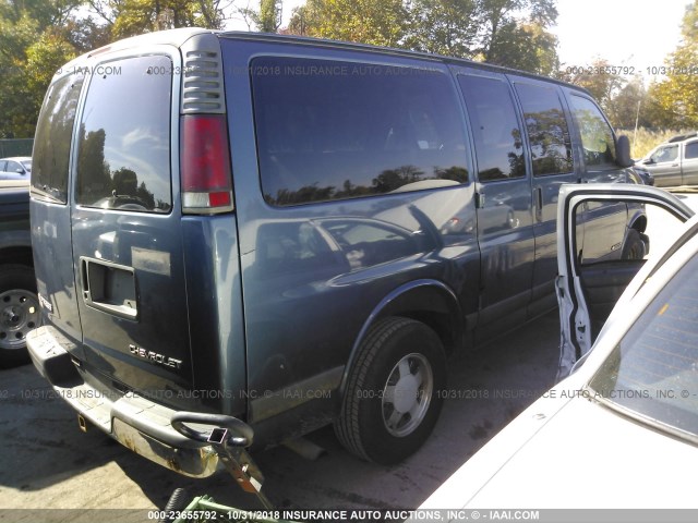 1GNFG15R1X1153551 - 1999 CHEVROLET EXPRESS G1500  BLUE photo 4