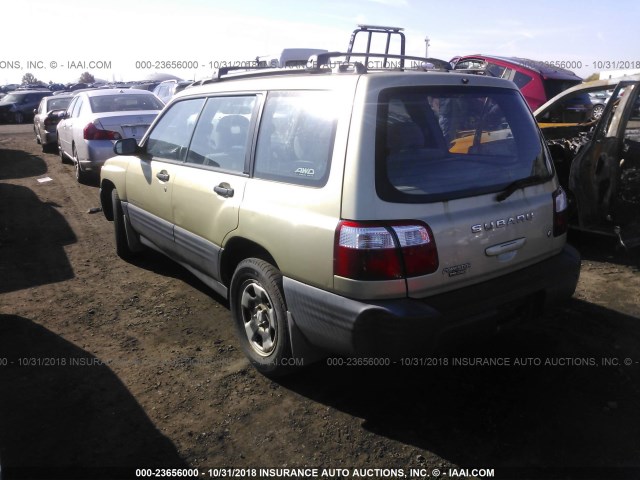 JF1SF63542H748598 - 2002 SUBARU FORESTER L GOLD photo 3