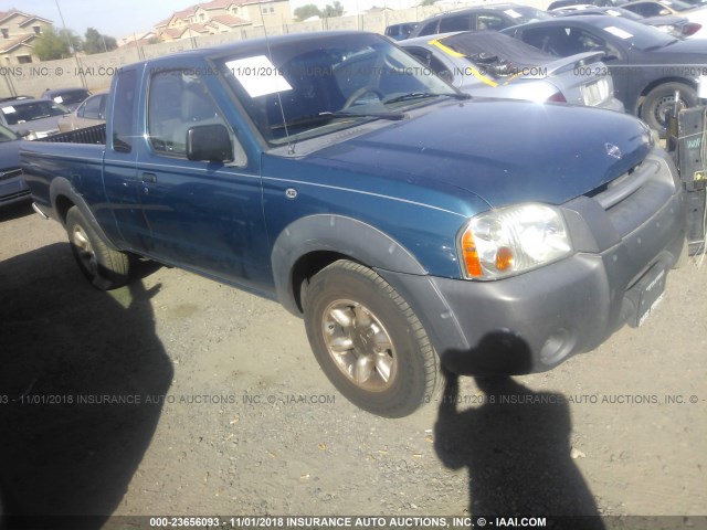 1N6DD26S32C347265 - 2002 NISSAN FRONTIER KING CAB XE BLUE photo 1