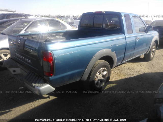 1N6DD26S32C347265 - 2002 NISSAN FRONTIER KING CAB XE BLUE photo 4
