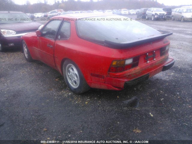 WP0AA0949KN450193 - 1989 PORSCHE 944 RED photo 3