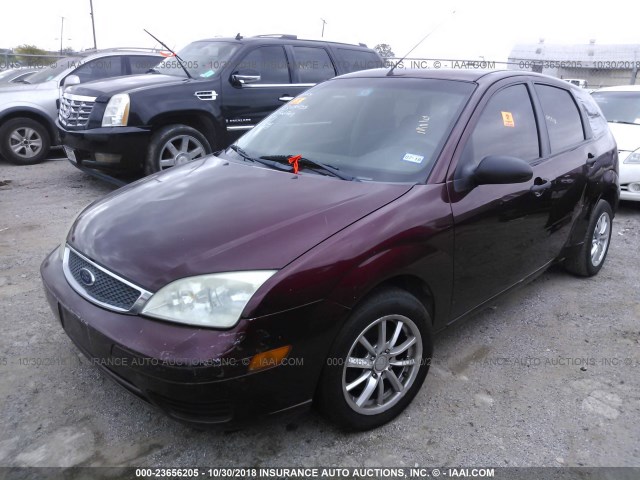 1FAFP37N77W349470 - 2007 FORD FOCUS ZX5/S/SE/SES MAROON photo 2