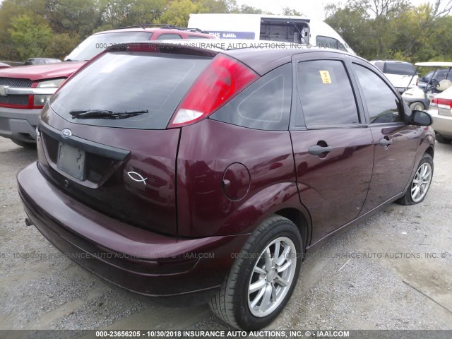 1FAFP37N77W349470 - 2007 FORD FOCUS ZX5/S/SE/SES MAROON photo 4