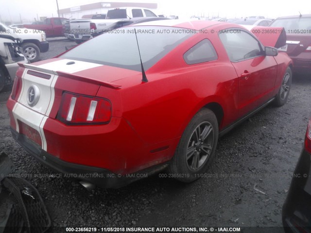 1ZVBP8AM9C5280297 - 2012 FORD MUSTANG RED photo 4
