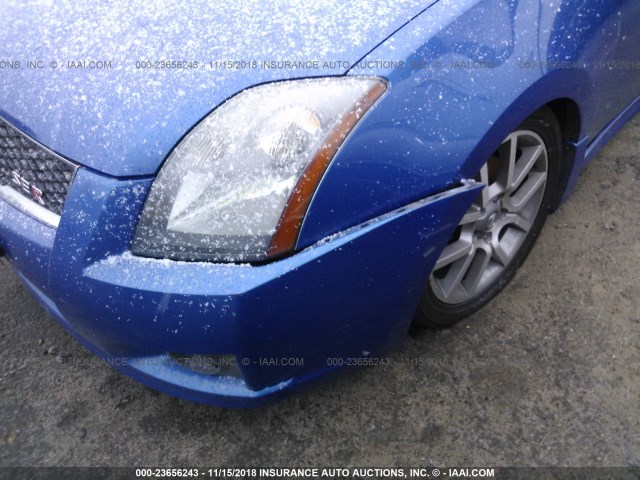 3N1BB61E88L740834 - 2008 NISSAN SENTRA SE-R BLUE photo 6