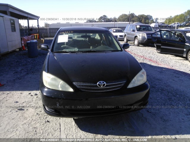4T1BE32K63U243492 - 2003 TOYOTA CAMRY LE/XLE/SE BLACK photo 6
