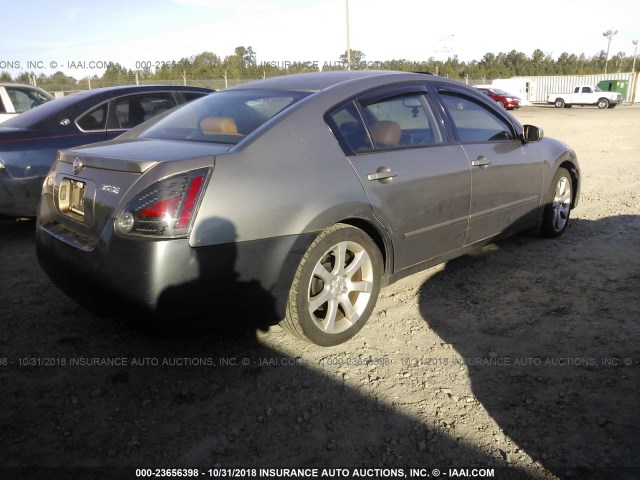 1N4BA41E04C904724 - 2004 NISSAN MAXIMA SE/SL GRAY photo 4