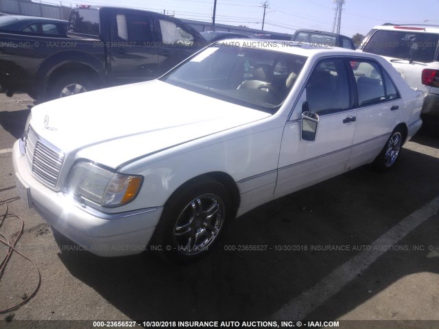 WDBGA43E8TA309920 - 1996 MERCEDES-BENZ S 420 WHITE photo 2