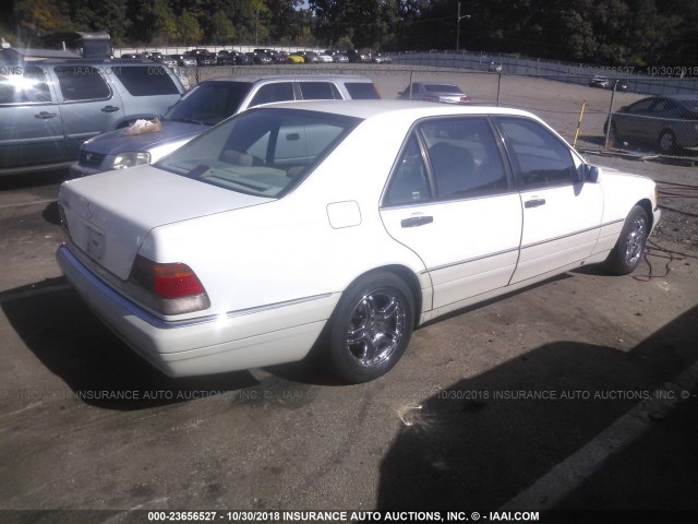 WDBGA43E8TA309920 - 1996 MERCEDES-BENZ S 420 WHITE photo 4