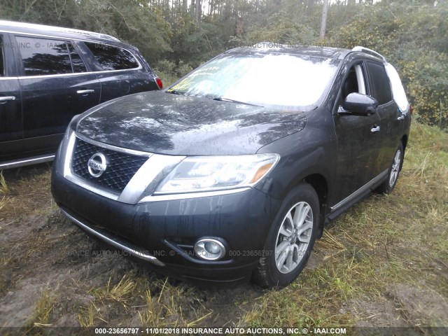 5N1AR2MN6FC653155 - 2015 NISSAN PATHFINDER S/SV/SL/PLATINUM BLACK photo 2