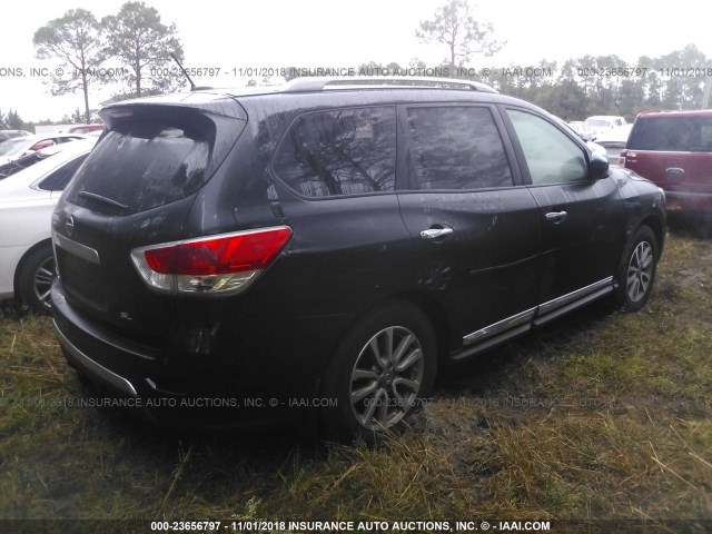 5N1AR2MN6FC653155 - 2015 NISSAN PATHFINDER S/SV/SL/PLATINUM BLACK photo 4