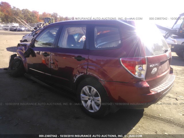 JF2SH61649H705309 - 2009 SUBARU FORESTER 2.5X RED photo 3
