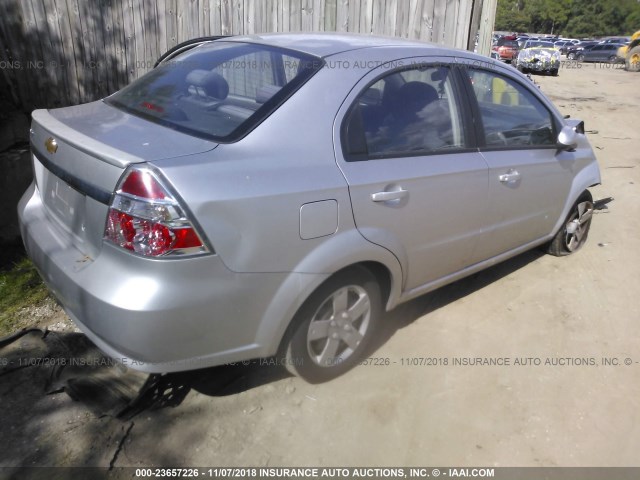 KL1TD5DE3BB182537 - 2011 CHEVROLET AVEO LS/LT Күміс фото 4