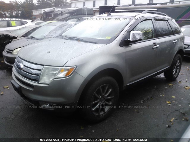 2FMDK48C28BB36668 - 2008 FORD EDGE SEL SILVER photo 2