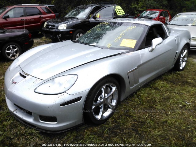 1G1YW2DW2D5108682 - 2013 CHEVROLET CORVETTE GRAND SPORT SILVER photo 2