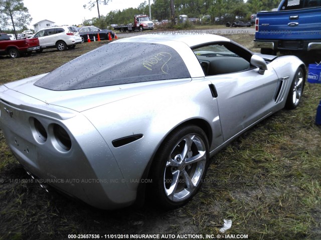 1G1YW2DW2D5108682 - 2013 CHEVROLET CORVETTE GRAND SPORT SILVER photo 4