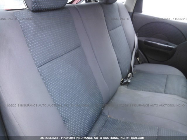 KL1TD66618B099953 - 2008 CHEVROLET AVEO LS RED photo 8
