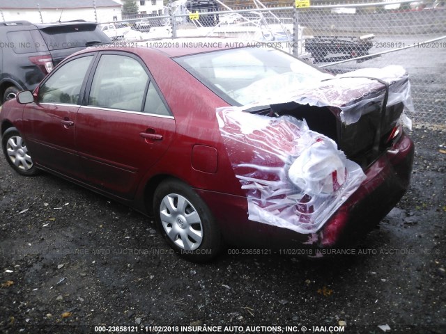 4T1BE32K43U124534 - 2003 TOYOTA CAMRY LE/XLE/SE RED photo 3