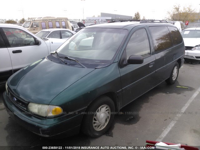 2FMDA5147SBB06343 - 1995 FORD WINDSTAR WAGON GREEN photo 2