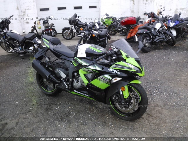 JKBZXJE19GA020820 - 2016 KAWASAKI ZX636 E GREEN photo 1