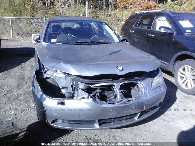 WBANF73546CG68735 - 2006 BMW 530 XI GRAY photo 6