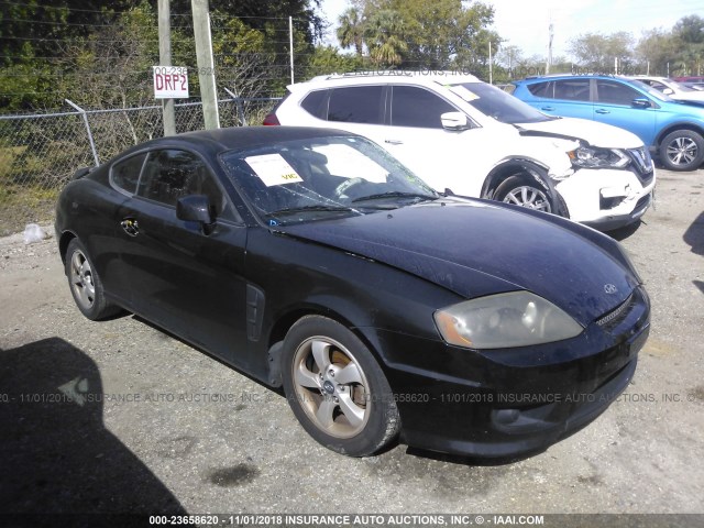 KMHHM65D65U178688 - 2005 HYUNDAI TIBURON BLACK photo 1