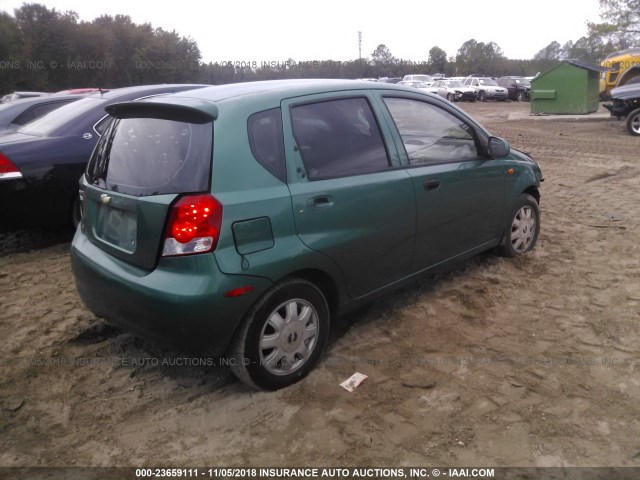 KL1TJ62664B185073 - 2004 CHEVROLET AVEO LS GREEN photo 4