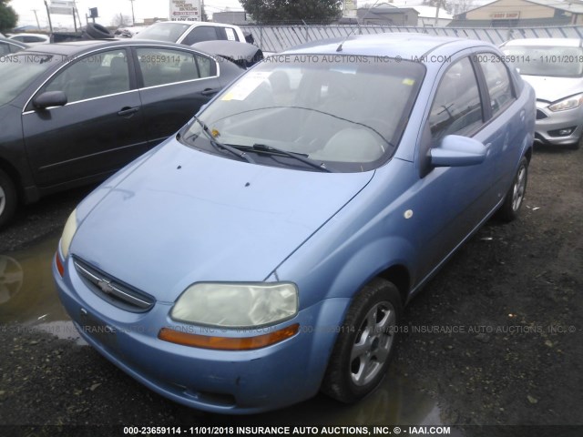 KL1TD52695B456548 - 2005 CHEVROLET AVEO LS BLUE photo 2
