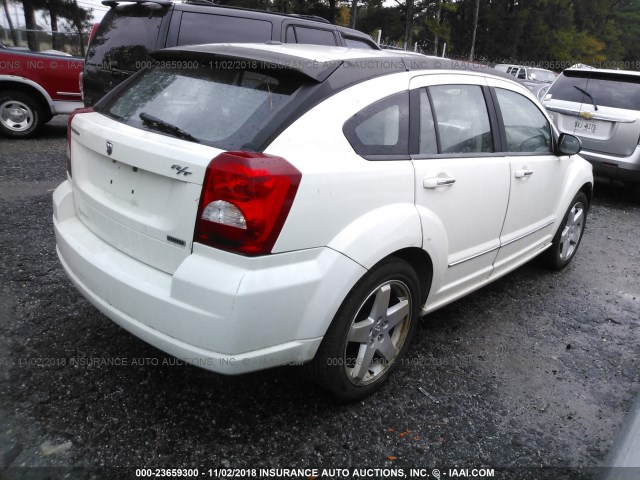 1B3HE78K97D240364 - 2007 DODGE CALIBER R/T WHITE photo 4