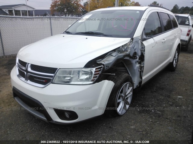 3C4PDCBG6DT592110 - 2013 DODGE JOURNEY SXT WHITE photo 2