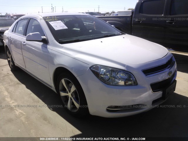 1G1ZC5E07CF269045 - 2012 CHEVROLET MALIBU 1LT WHITE photo 1