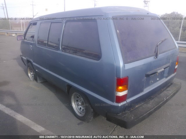 JT4YR29V7H5053506 - 1987 TOYOTA VAN WAGON CARGO BLUE photo 3