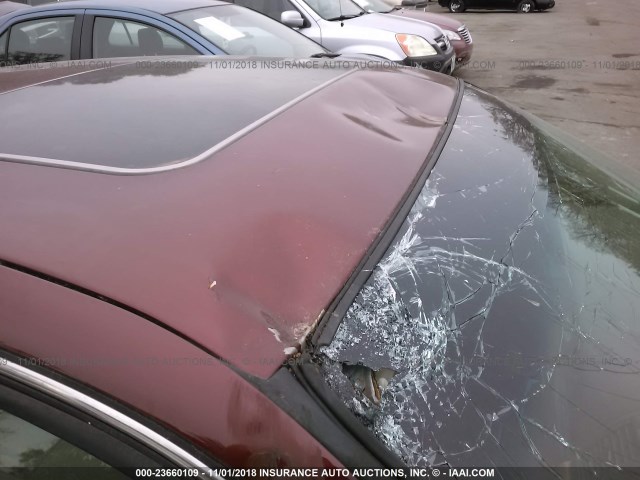 1LNHM97V22Y636478 - 2002 LINCOLN CONTINENTAL  BURGUNDY photo 6