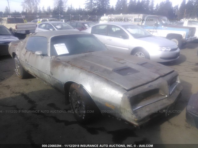 2U87P7N214925 - 1977 PONTIAC FIRE BIRD FORMULA  SILVER photo 1