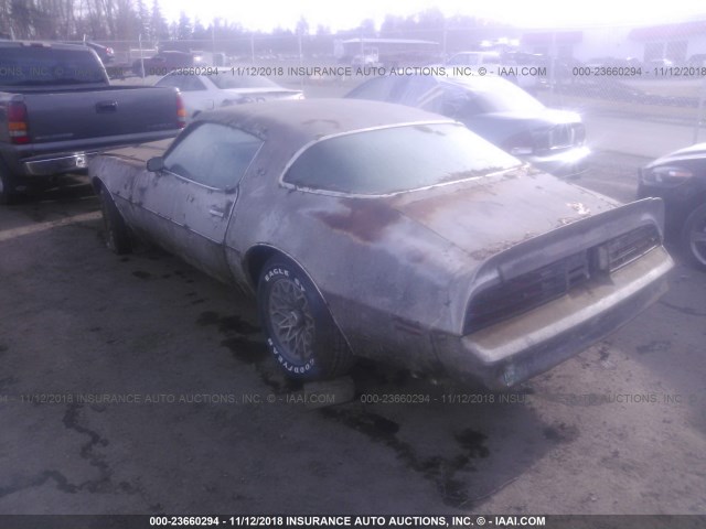 2U87P7N214925 - 1977 PONTIAC FIRE BIRD FORMULA  SILVER photo 3