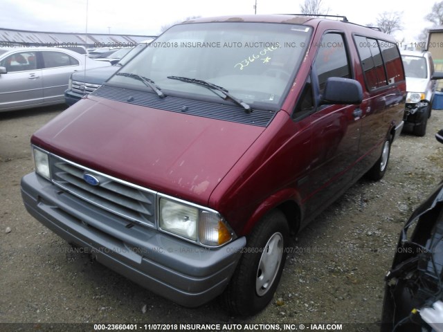 1FMDA41X2VZB10239 - 1997 FORD AEROSTAR RED photo 2