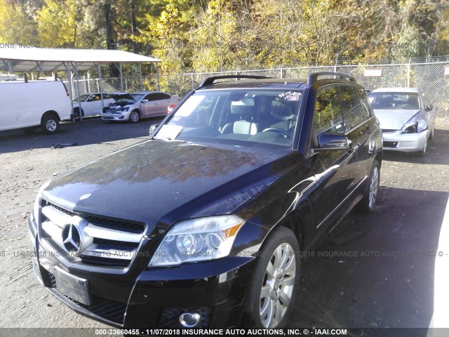 WDCGG8HB8CF722388 - 2012 MERCEDES-BENZ GLK 350 4MATIC BLACK photo 2