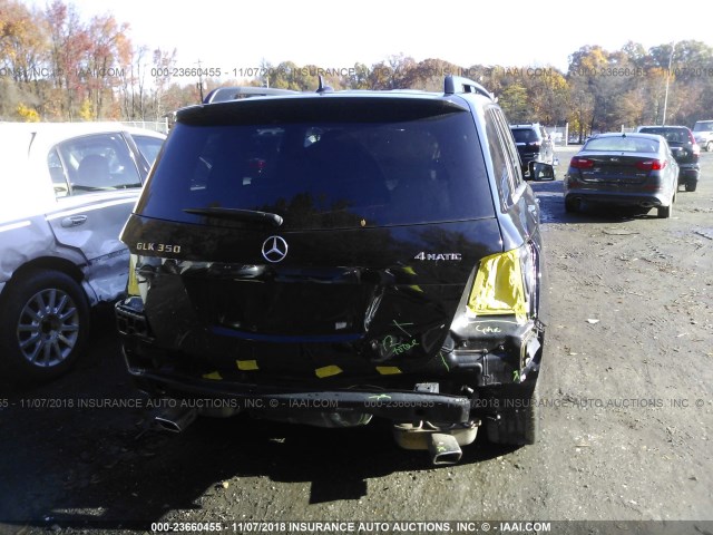 WDCGG8HB8CF722388 - 2012 MERCEDES-BENZ GLK 350 4MATIC BLACK photo 6