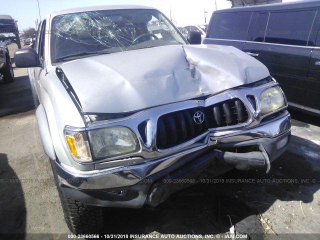 5TEGN92N12Z041138 - 2002 TOYOTA TACOMA DOUBLE CAB PRERUNNER SILVER photo 6