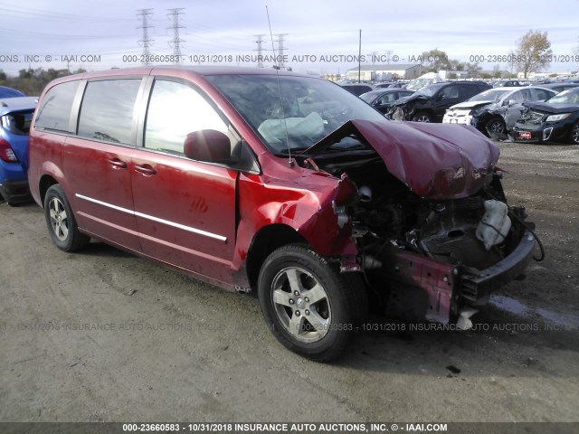 1D8HN54P38B179645 - 2008 DODGE GRAND CARAVAN SXT RED photo 1