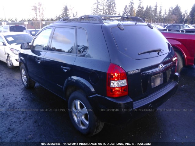 KM8JM12B36U364844 - 2006 HYUNDAI TUCSON GL BLACK photo 3