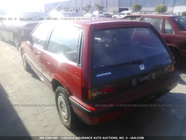 JHMEC3344HS015807 - 1987 HONDA CIVIC 1.5 SI RED photo 3