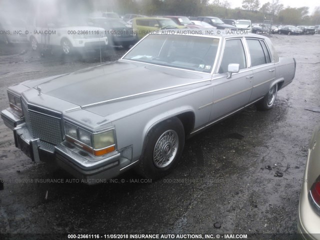 1G6DW51Y4JR751670 - 1988 CADILLAC BROUGHAM SILVER photo 2