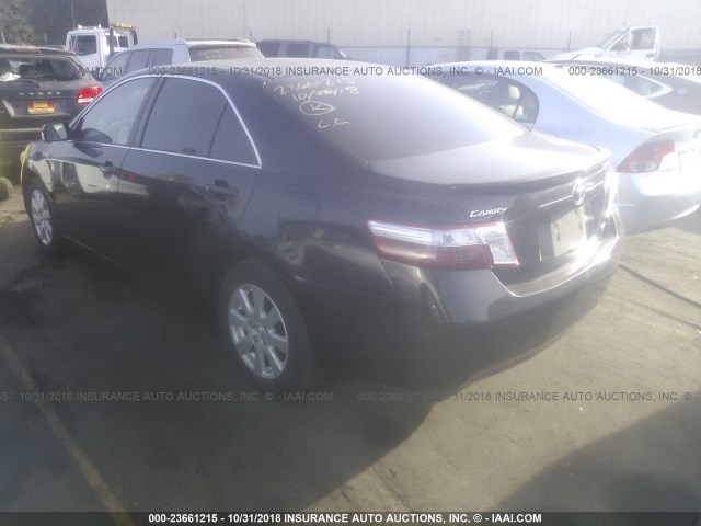 JTNBB46K273031869 - 2007 TOYOTA CAMRY NEW GENERAT HYBRID BLACK photo 3