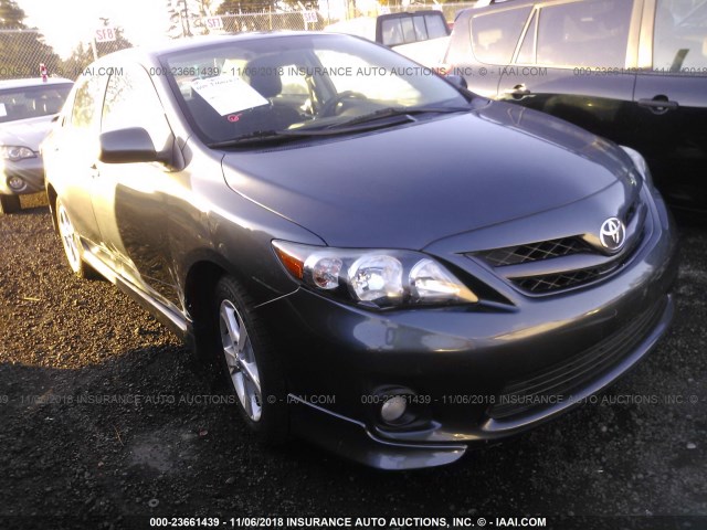 2T1BU4EE2BC724953 - 2011 TOYOTA COROLLA S/LE GRAY photo 1