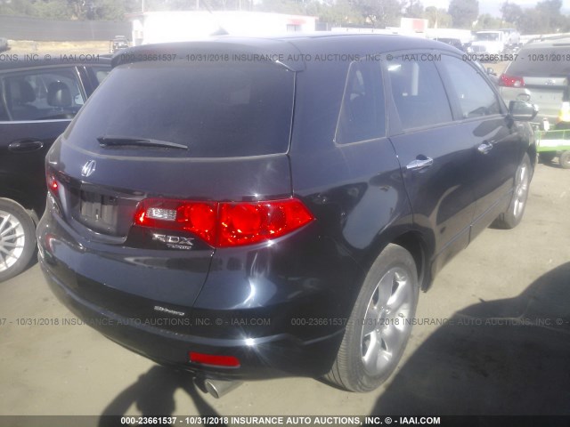 5J8TB18588A004608 - 2008 ACURA RDX TECHNOLOGY BLACK photo 4