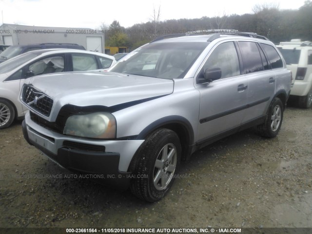 YV1CY592X51161801 - 2005 VOLVO XC90 SILVER photo 2