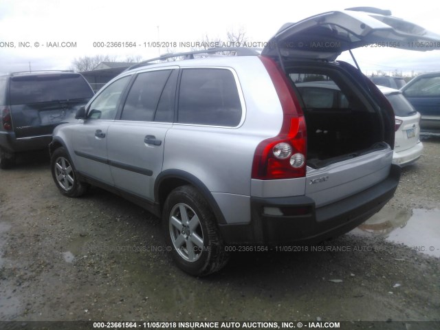 YV1CY592X51161801 - 2005 VOLVO XC90 SILVER photo 3